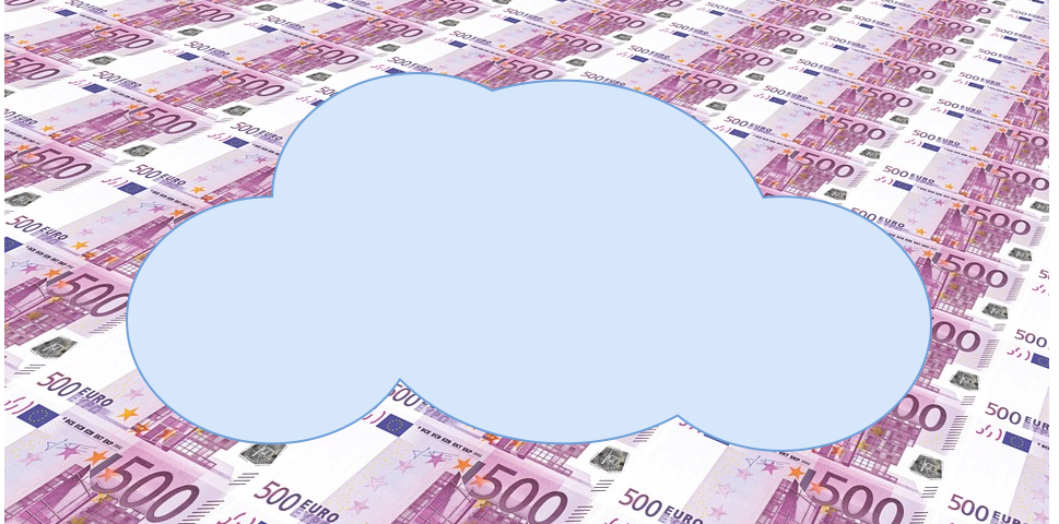 Cloud financials, a cloud with money behind it
